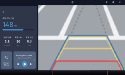 후방카메라(조향 보조선)